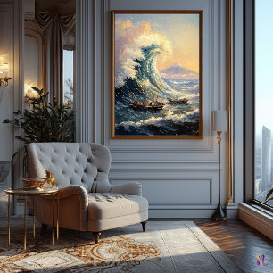 Poster Impressionista - Onda de Excelente Inspirada
