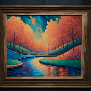 Poster Impressionista - Panorama de Cores Vibrante Fauvis