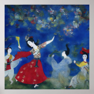 Poster Impressionista Uma Antiga Dança De Espada Chinesa