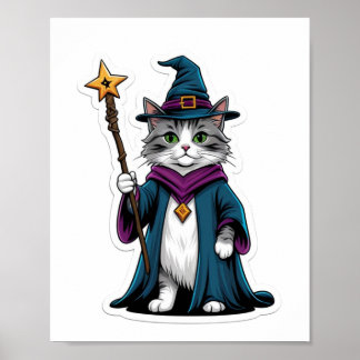 Poster Imprimir, Valor (Semi-Brilho) Mini assistente gato
