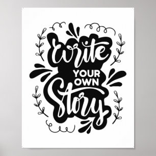 Poster Imprimível Escreva sua própria história, Creati