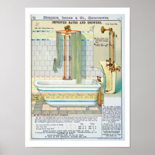 Póster Improved Baths and Showers from a catalogue of san