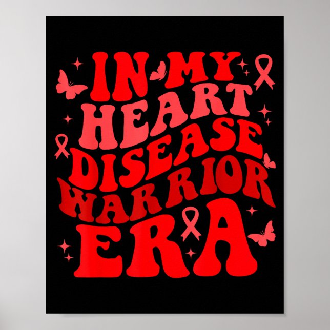 Poster In February We Wear Red Heart Disease Awareness Wa (Frente)