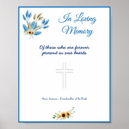 Poster In Loving Memory Wedding Sign