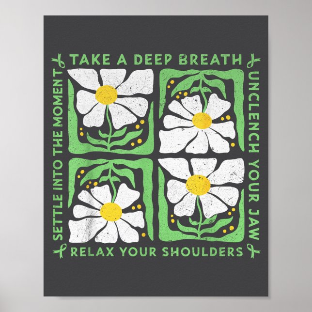 Poster In May We Wear Green Mental Health Awareness  (Frente)