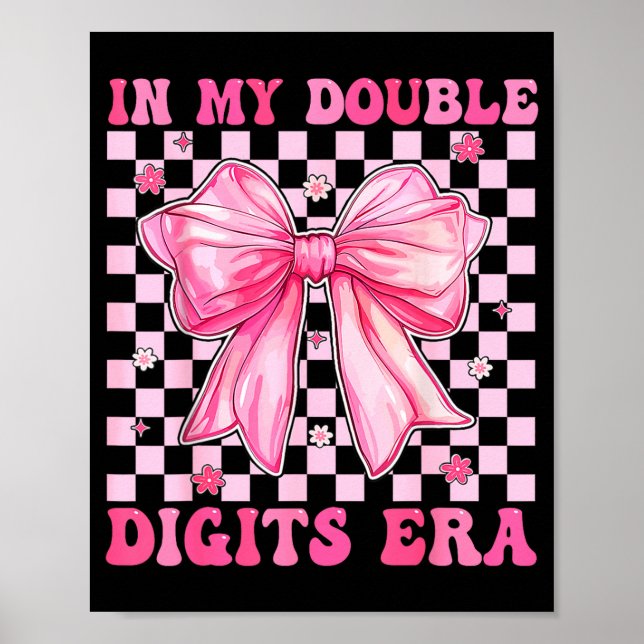 Poster In My Double Digits Era Coquette Bow 10th Birthday (Frente)