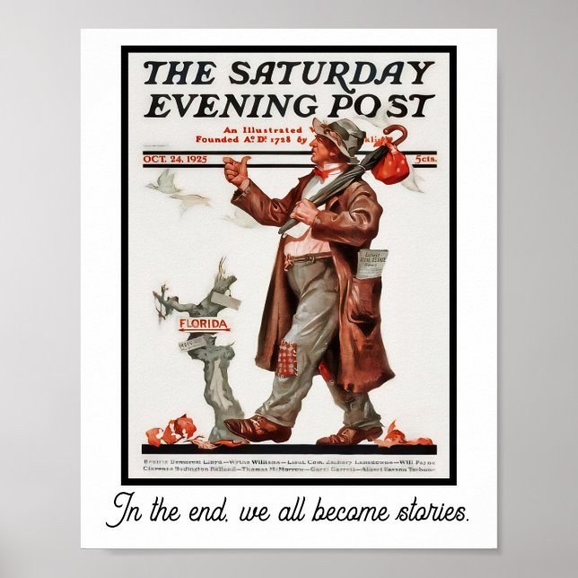 Poster In the end, we all become stories (Frente)