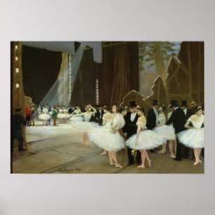 Póster In the Wings at the Opera House, 1889