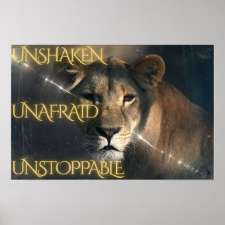 Poster Inabalável.  Sem medo.  Imparável.
