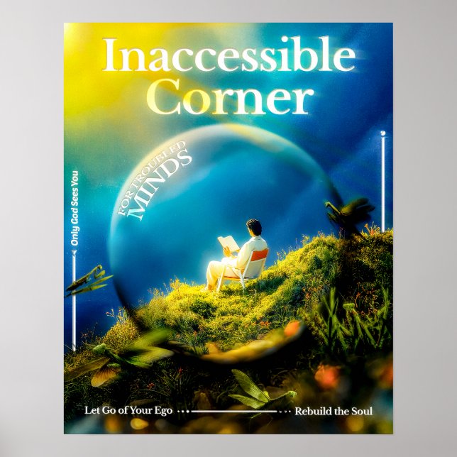 Poster Inaccessible Corner − Where the Mind Finds Silence (Frente)