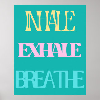 Poster Inalar, Exalar, Respirar Tipografia Retroativa