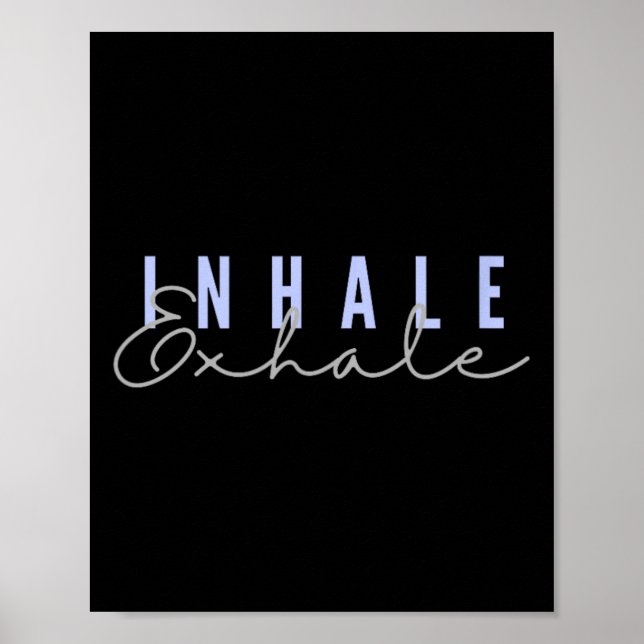 Poster Inalar Exalar Zen Yoga Meditação Consciente Relaxa (Frente)
