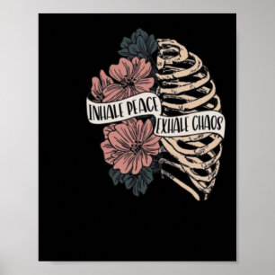 Poster Inalar o adesivo do caos do Exalar da Paz