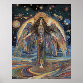 Poster Inanna Anunnaki Deusa Black Rainbow Surreal