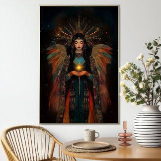 Poster Inanna Deusa Suméria Arte Novo Fantasia