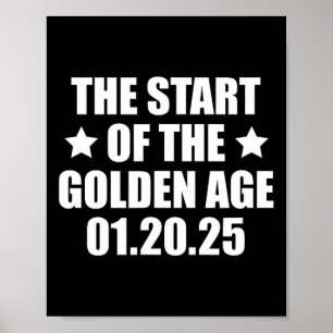Poster Inauguração 2025 Presidente Trump Idade do Ouro