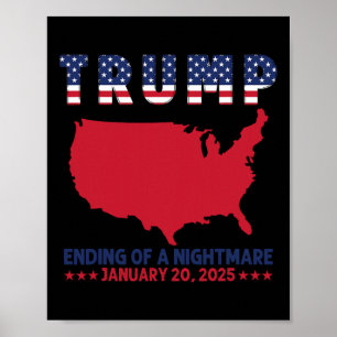 Poster Inauguração 2025 Trump Eleições Fim De Uma Cicatri