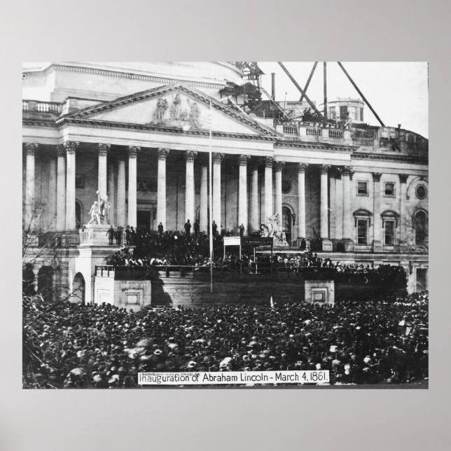 Poster Inauguração de Abraham Lincoln 4 de março de 1861 (Frente)