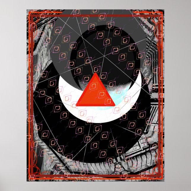 Poster Incêndio Elementar No Ângulo De Meditação De Água  (Frente)