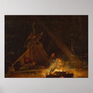 Poster Incêndio No Campo De Homer Vintage Winslow