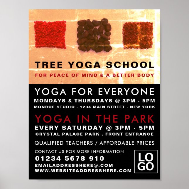 Poster Incense Squares, Publicidade Classe Yoga (Frente)