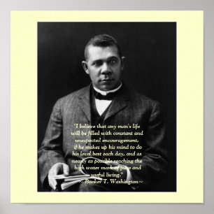 Poster Incentivo de Booker T. Washington