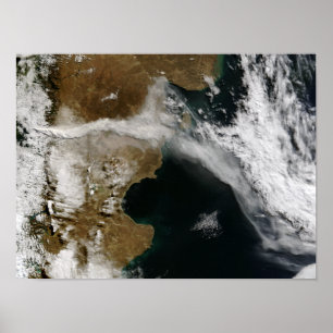 Póster Incinere a pena da erupção do vulcão de Chaiten