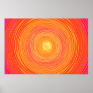 Poster Inclinação dos anos sessenta - amarelo alaranjad