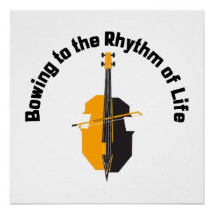 Póster Inclinando-se ao Ritmo da Vida Cello