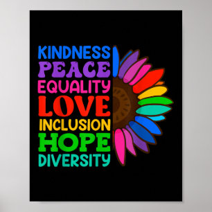 Poster Inclusão Aceitação bondade Consciência da solidari