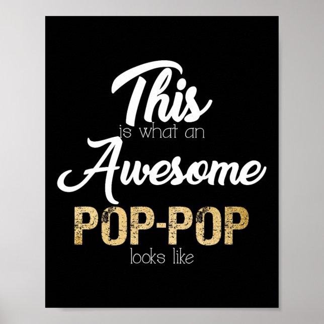 Poster Incrível Avô Especial Pop-pop (Frente)