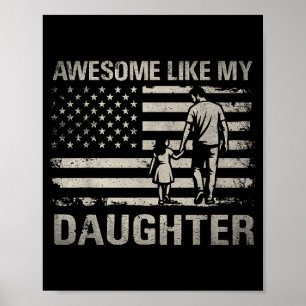 Poster Incrível como filha para homens papai adultos