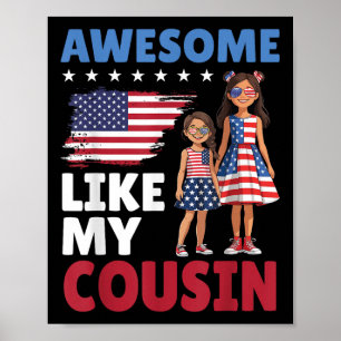 Poster Incrível Como Minha Prima Família Americana Patrió