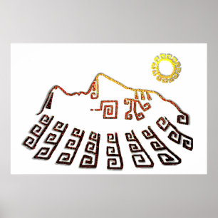 Poster Incrível Desenho Machu_Picchu Cusco Peru