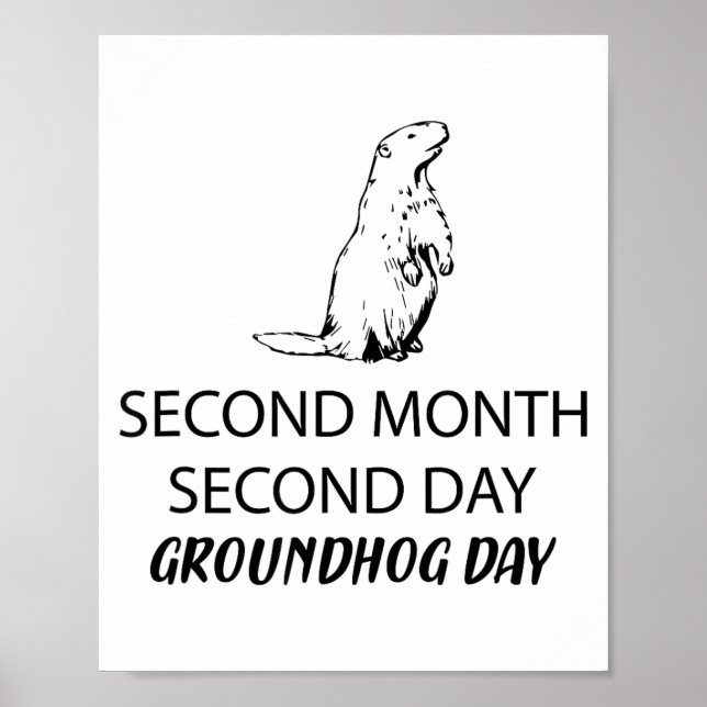 Poster Incrível e Divertido Dia Feliz do Groundhog Para H (Frente)