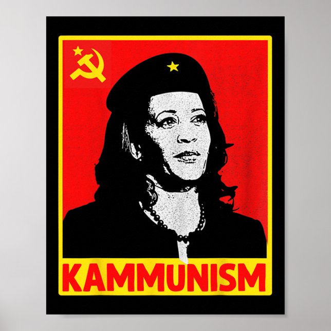 Poster Incrível Kamala Harris Kammunismo Comunismo Harris (Frente)