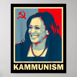 Poster Incrível Kamala Harris Kammunismo Comunismo Harris
