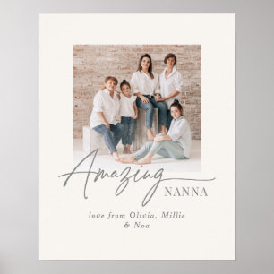 Poster Incrível Nanna Foto Personalizada Família Personal