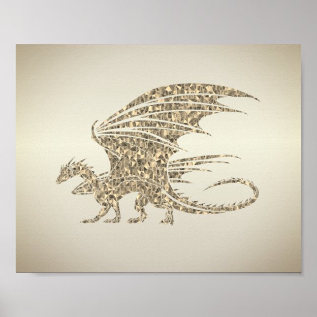Poster Incrível Ouro de Dragão Mosaico (Frente)