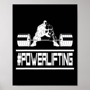 Poster Incrível #powerlifting Para Ratos de Academia e Le