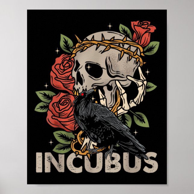 Poster Incubus Crow Esquerdo Folheto Esquerdo Frota Hallo (Frente)