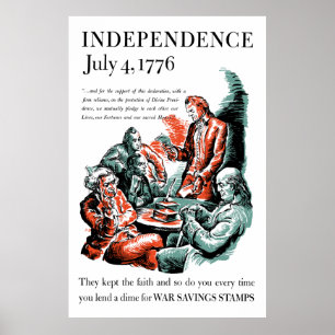 Poster Independência 4 de julho de 1776