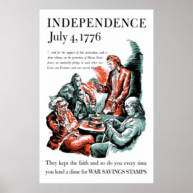 Poster Independência 4 de julho de 1776 (Frente)