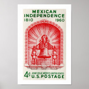 Póster Independência mexicana entre 1810 e 1960