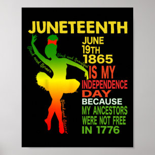 Poster Independência Mulheres Negras Dançarina Ballerina