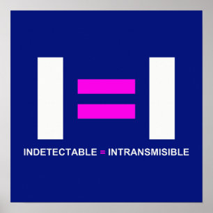 Poster Indetectável es igual a Intransmissisible HIV