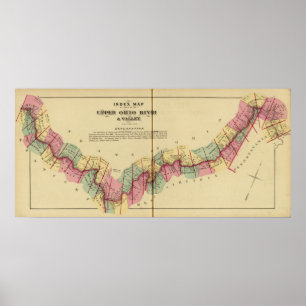 Póster Index map to Atlas of the Upper Ohio River