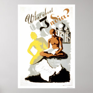 Póster India Buddha Gandhi WPA 1941