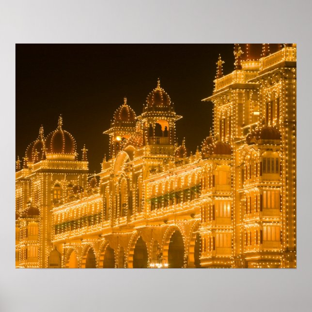 Poster ÍNDIA, Karnataka, Mysore: Palácio de Majaraja (b.  (Frente)