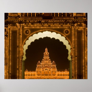 Poster ÍNDIA, Karnataka, Mysore : Palácio do Majaraja (c.
